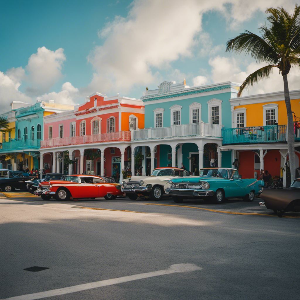 An image that captures the vibrant spirit of Nassau's revitalization, featuring a breathtaking fusion of traditional Bahamian architecture and contemporary design