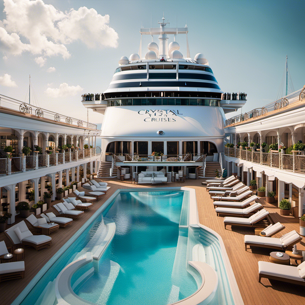 An image showcasing the opulence of Riverside Luxury Cruises' expanded fleet, featuring Crystal Cruises' elegant ships