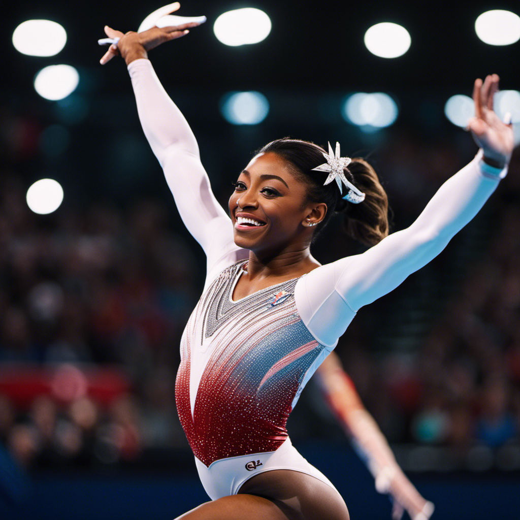 An image capturing the essence of Simone Biles as the ideal celebrity beyond godmother