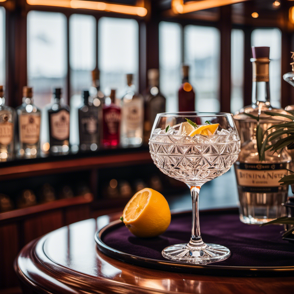 An image showcasing The Crows Nest: A lavish gin haven aboard Britannia Ship