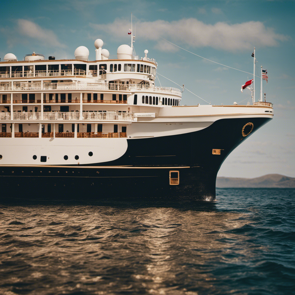 An image showcasing a vintage steamship sailing alongside a sleek modern cruise liner, illustrating the fascinating transformation of the cruise industry over time