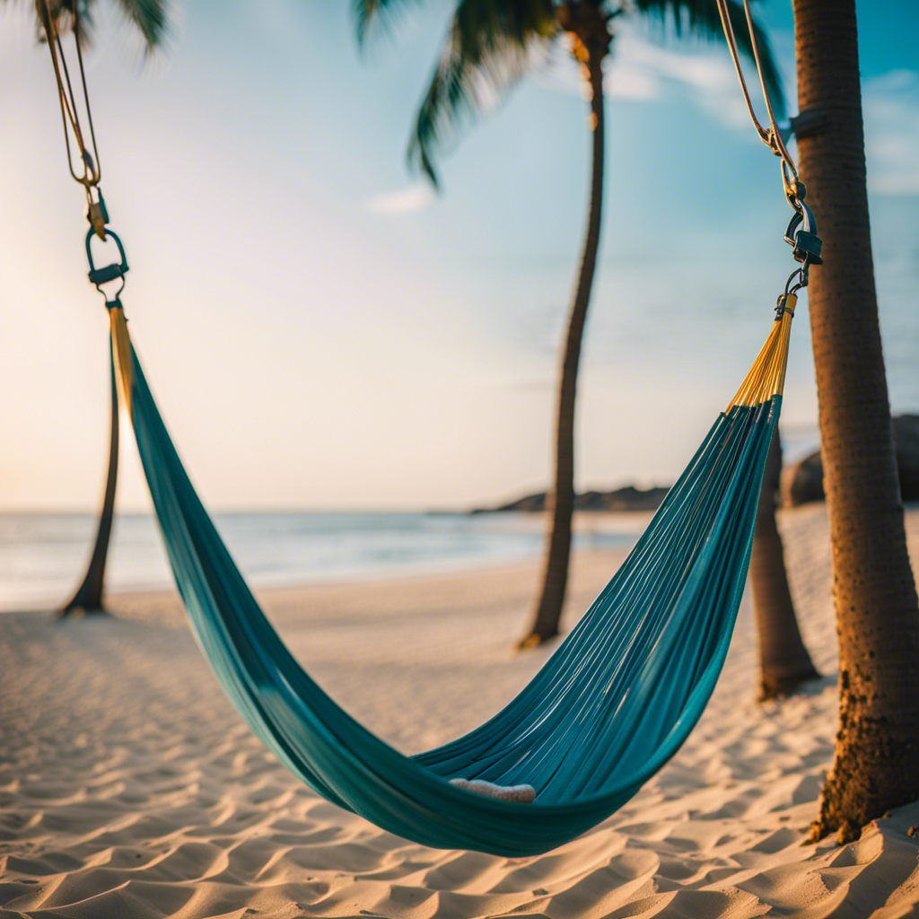 An image capturing the transformation of vacations over time, showcasing a serene beach scene with a traditional hammock on one side and an exhilarating zip line adventure on the other, symbolizing the shift from relaxation to thrilling experiential journeys