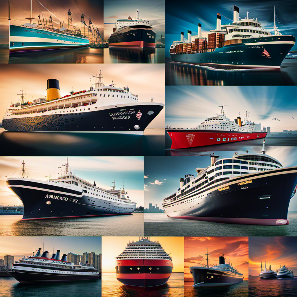 An image showcasing a collage of ship names, intertwining classic and innovative monikers