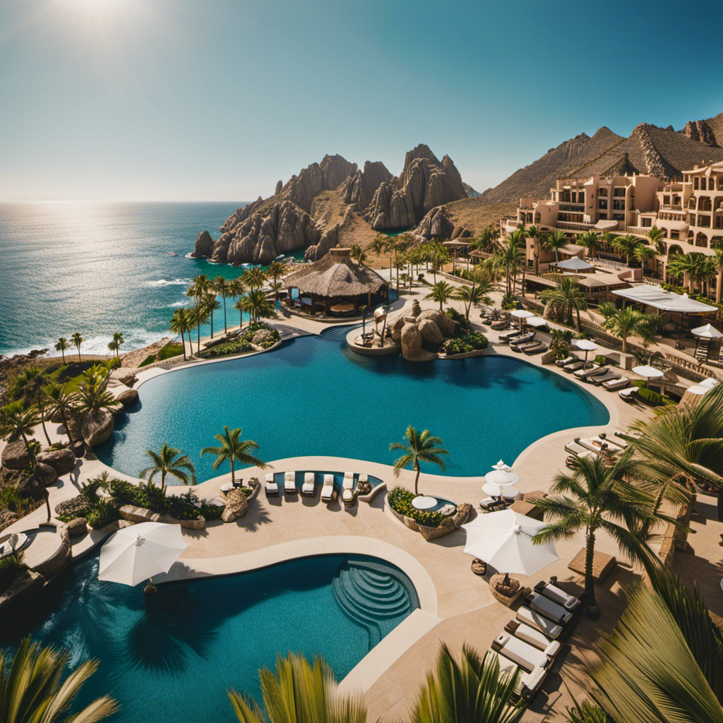 An image showcasing the opulent beauty of Cabo San Lucas' exquisite resorts