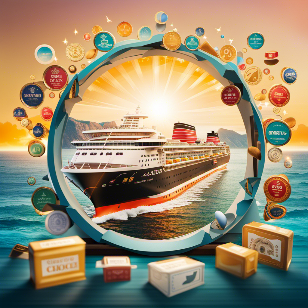 An image showcasing an array of vibrant cruise ship icons floating above a vast, sun-kissed ocean, with a ballot box in the foreground, inviting readers to cast their votes for the Porthole Cruise and Travel Readers Choice Awards