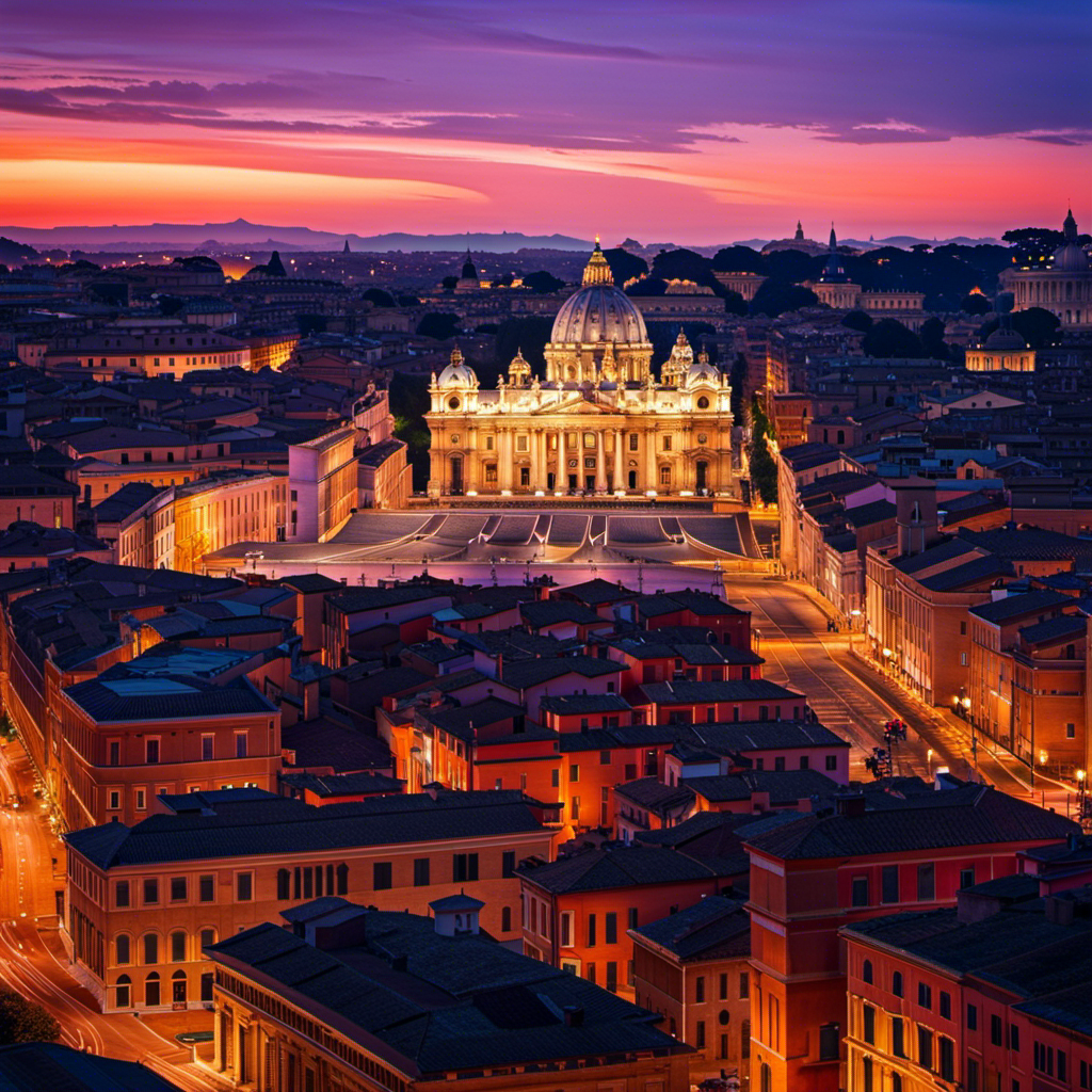 An image capturing the essence of VIP Rome: A majestic view of St