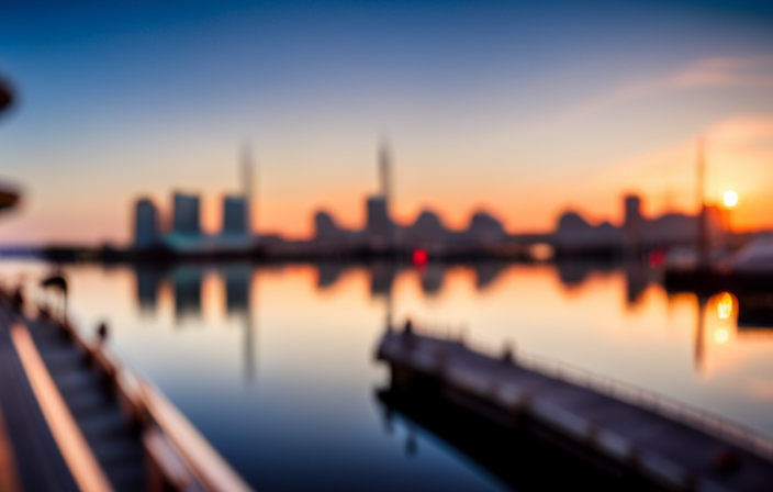 An image showcasing the vibrant Inner Harbor in Baltimore, as massive cruise ships majestically dock alongside iconic landmarks like the National Aquarium and Fort McHenry, epitomizing the city's thriving maritime spirit