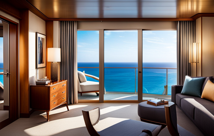An image showcasing a luxurious balcony room on a Carnival Cruise Ship
