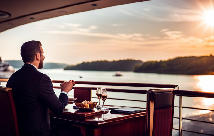 An image that showcases the epitome of luxury on a river cruise