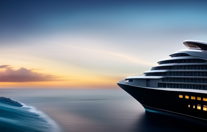 An image that showcases the awe-inspiring silhouette of Royal Caribbean's newest cruise ship