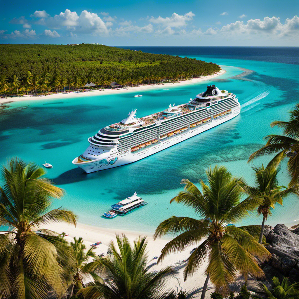 An image showcasing Norwegian Cruise Line's private island, Great Stirrup Cay