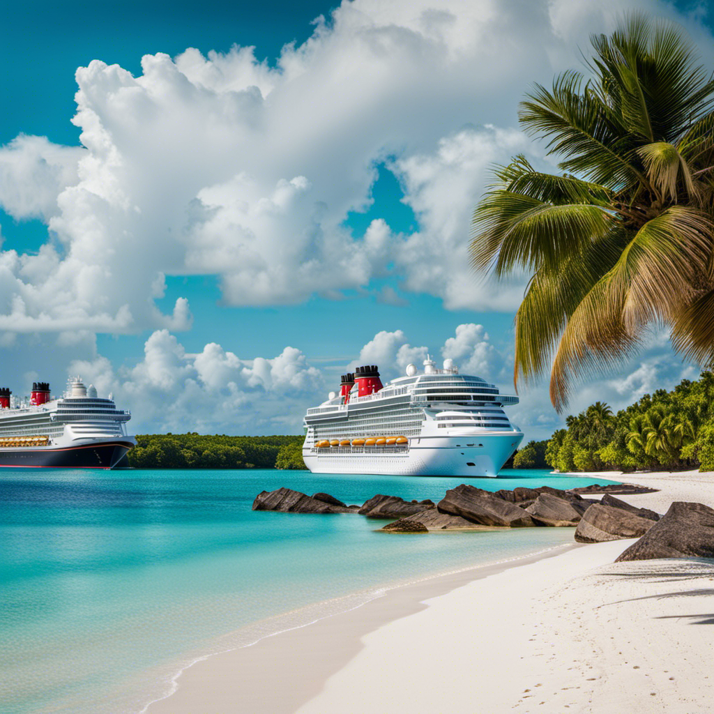 An image capturing the idyllic beauty of Disney Cruise Line's private island