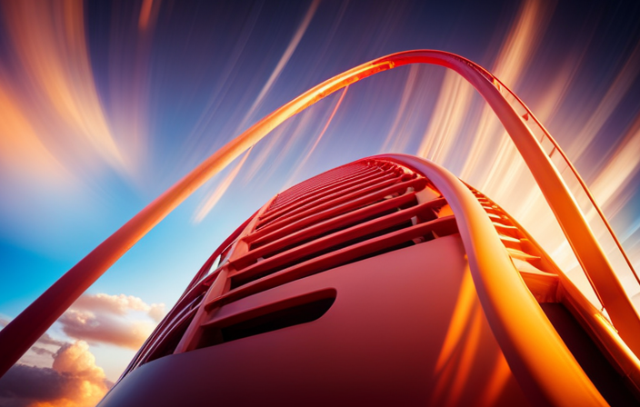 A visually captivating image showcasing the exhilarating roller coaster on a Carnival cruise ship