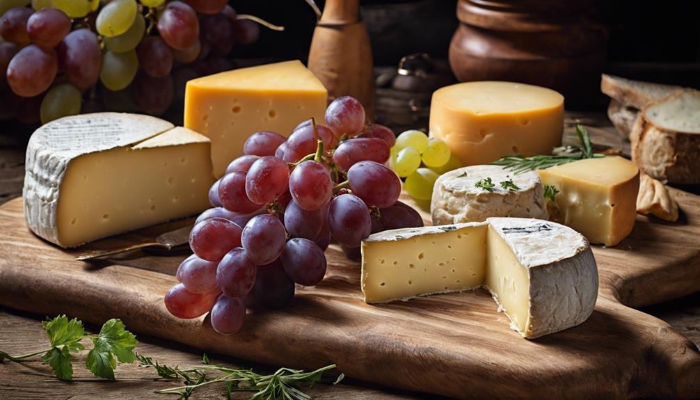 delicious burgundian cheese selection