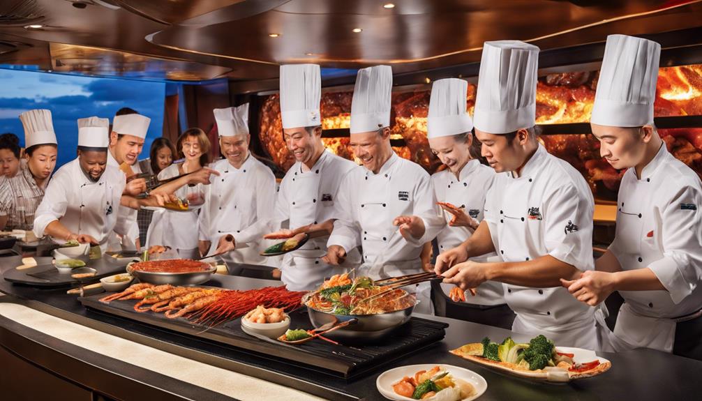 gourmet dining experience onboard