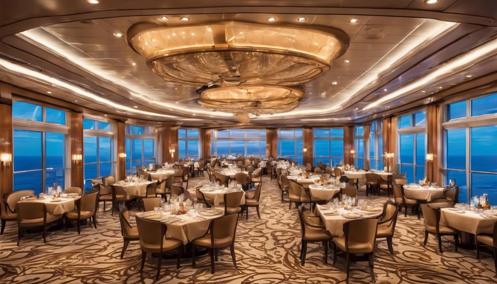 luxurious dining on cruise