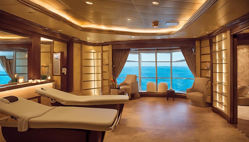 luxurious spa on ship