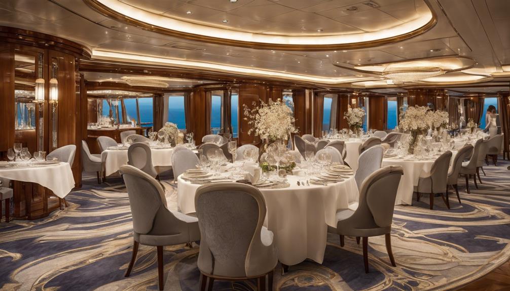 luxury cruise ship cuisine