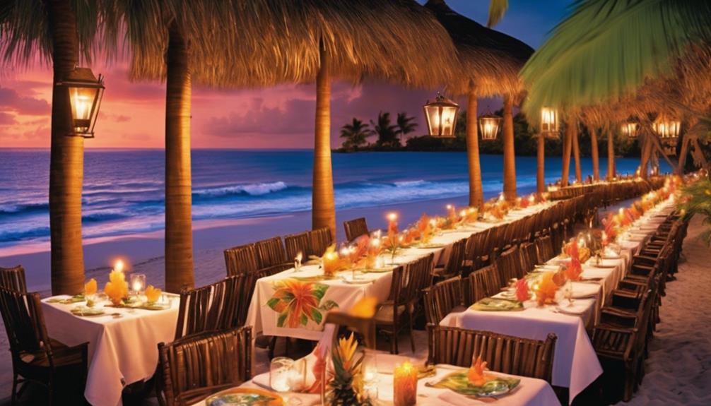 tropical island dining experience