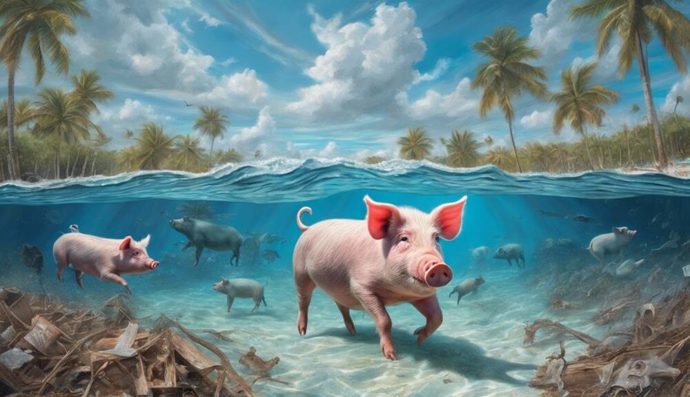 swimming pigs face devastation