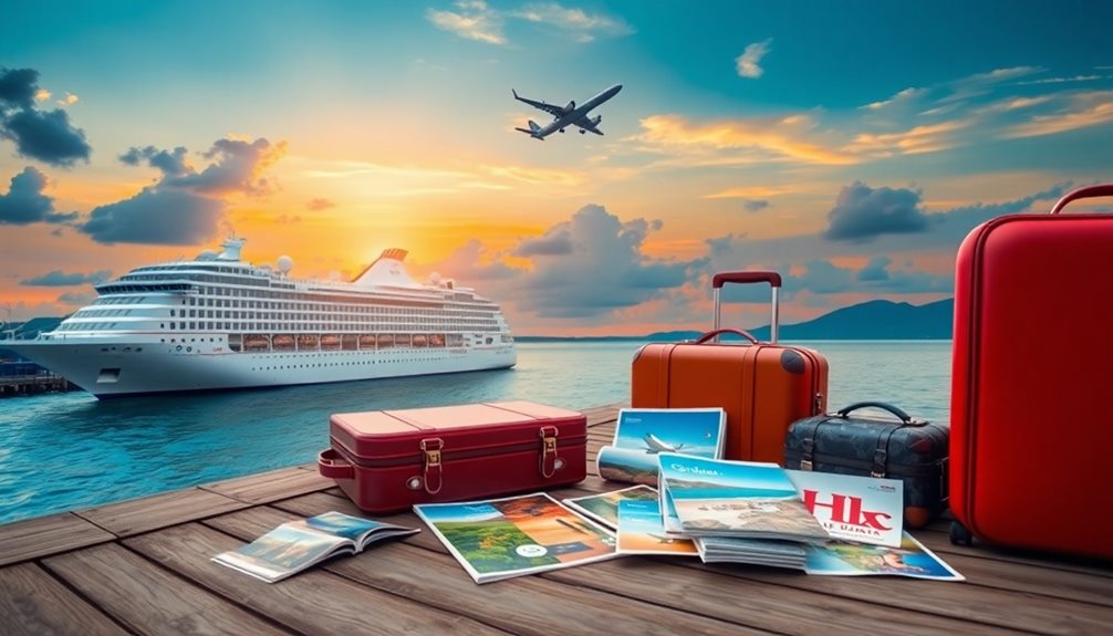 booking cruise line air packages