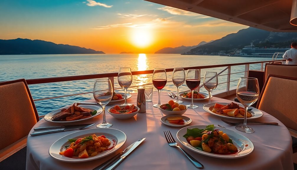 gourmet dining at sea