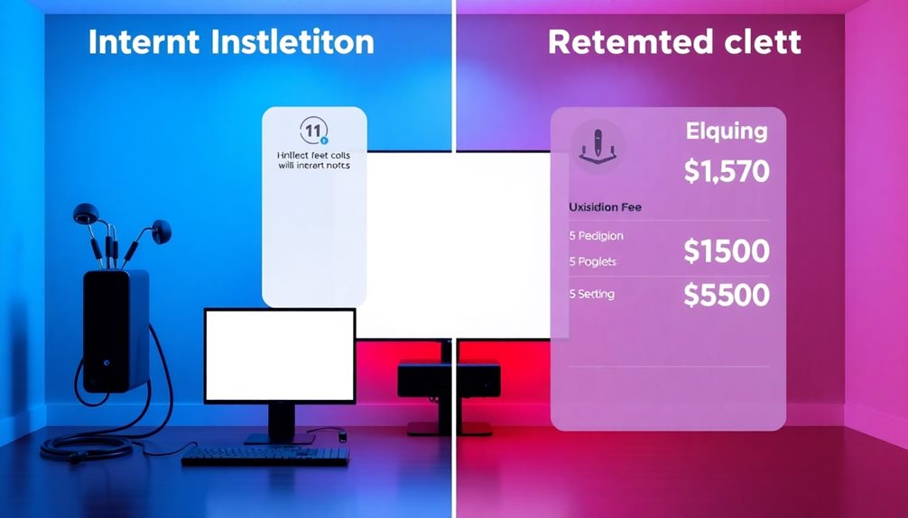 installation charges and expenses