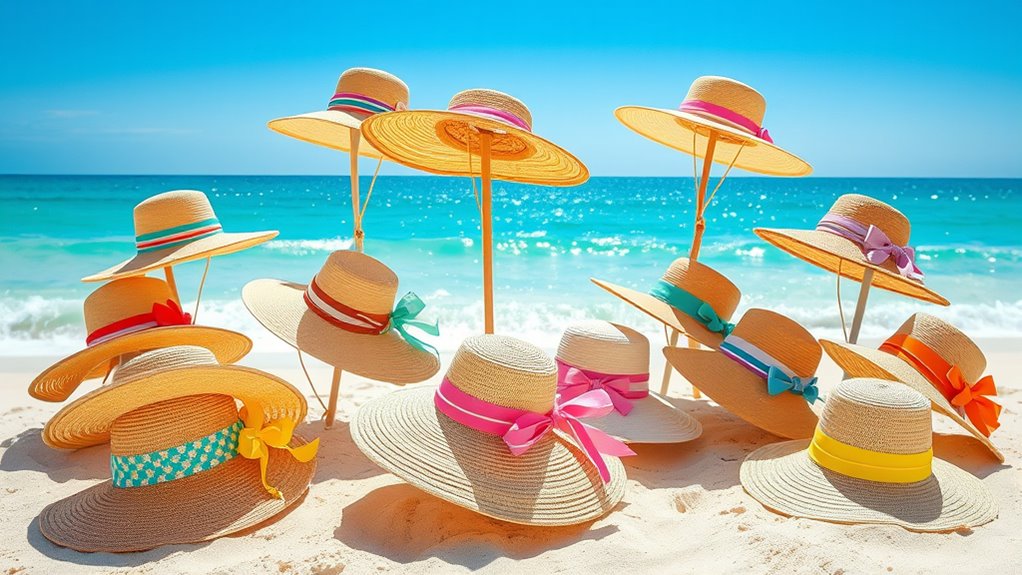beach hats with chin straps