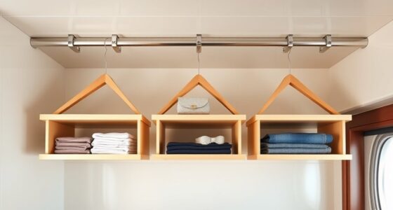 cruise cabin hanging shelves