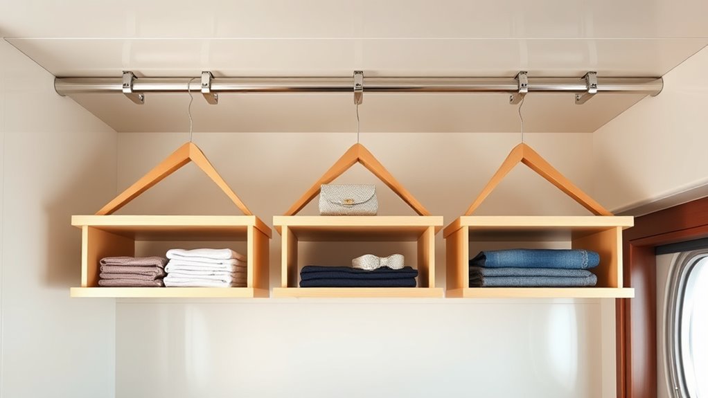 cruise cabin hanging shelves