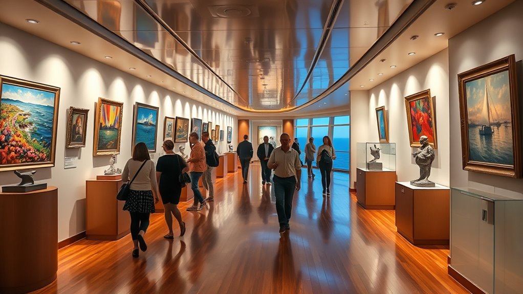 cruise ship art exhibits