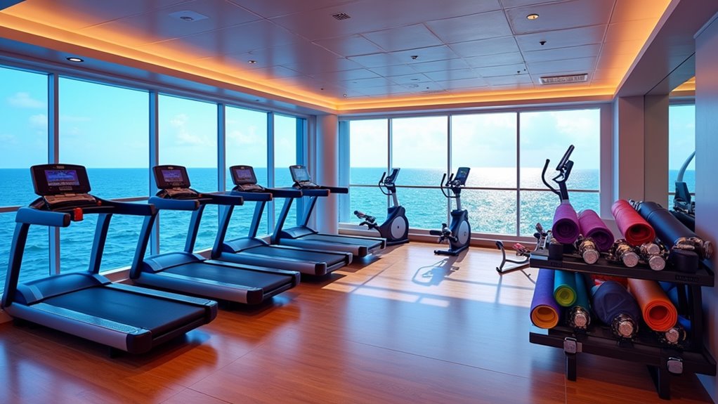 diverse onboard fitness amenities