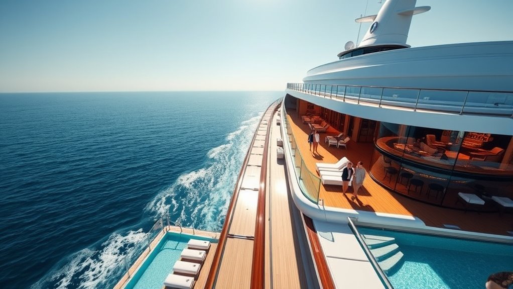 exclusive upscale onboard amenities