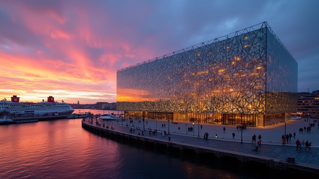 icelandic basalt inspired glass architecture