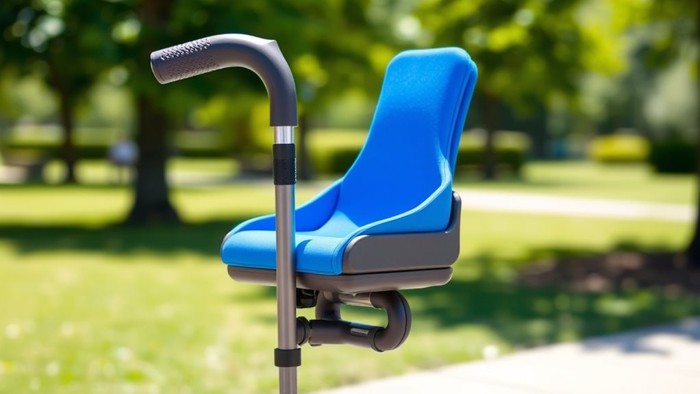 key folding cane features