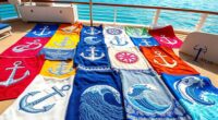 luxury embroidered vacation towels