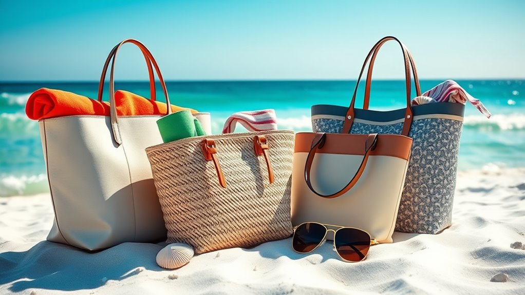 luxury stylish beach totes