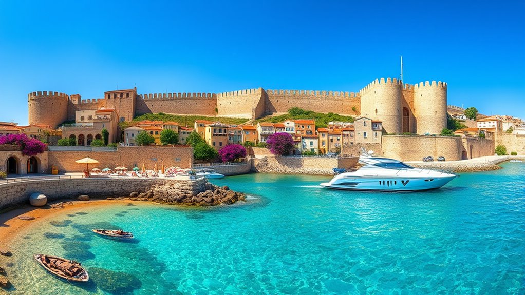 medieval old town beaches