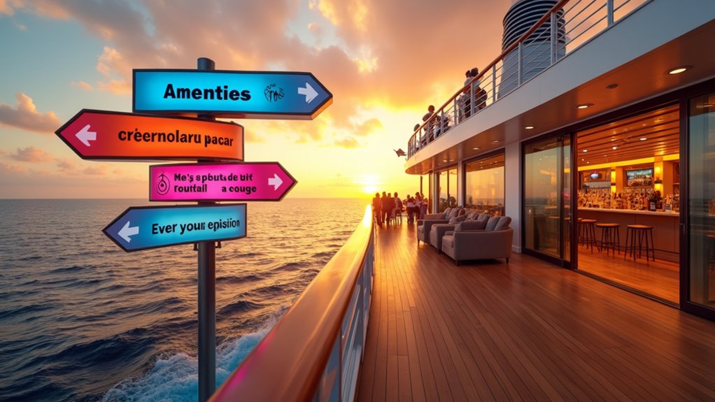 navigate cruise ship amenities