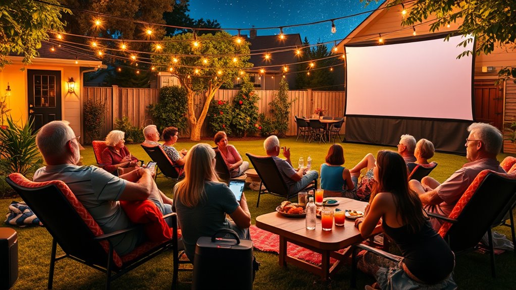outdoor movie night experience
