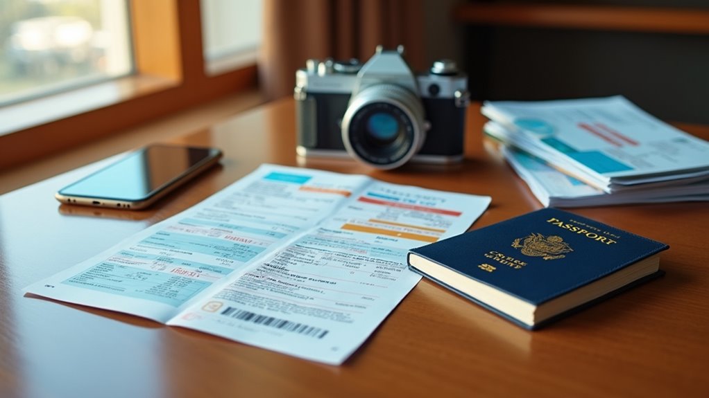 prepare and organize travel documents
