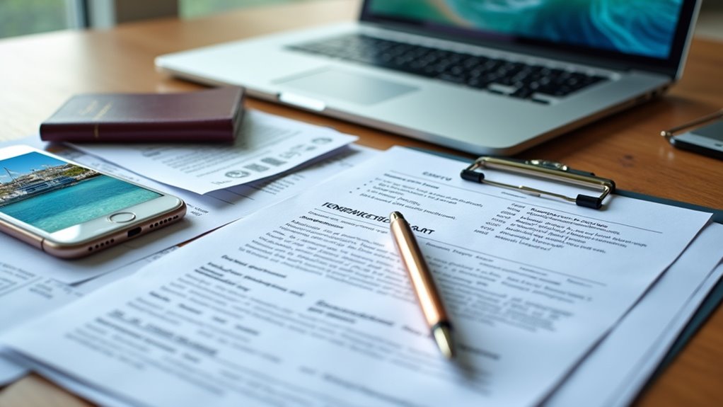 prepare essential travel documents