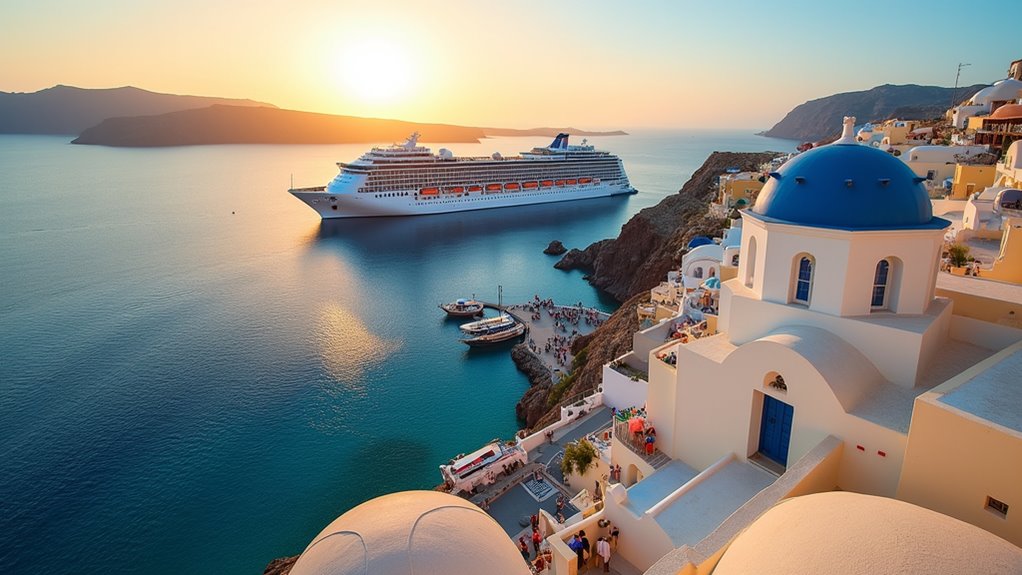 santorini cruise port schedules