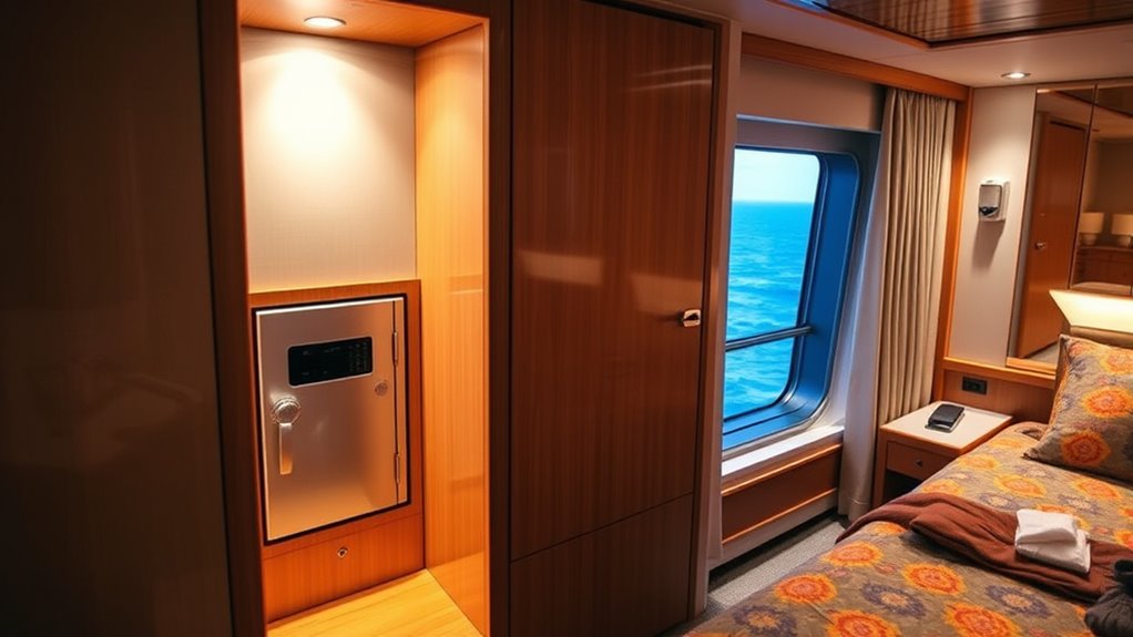 secure cabin with safe