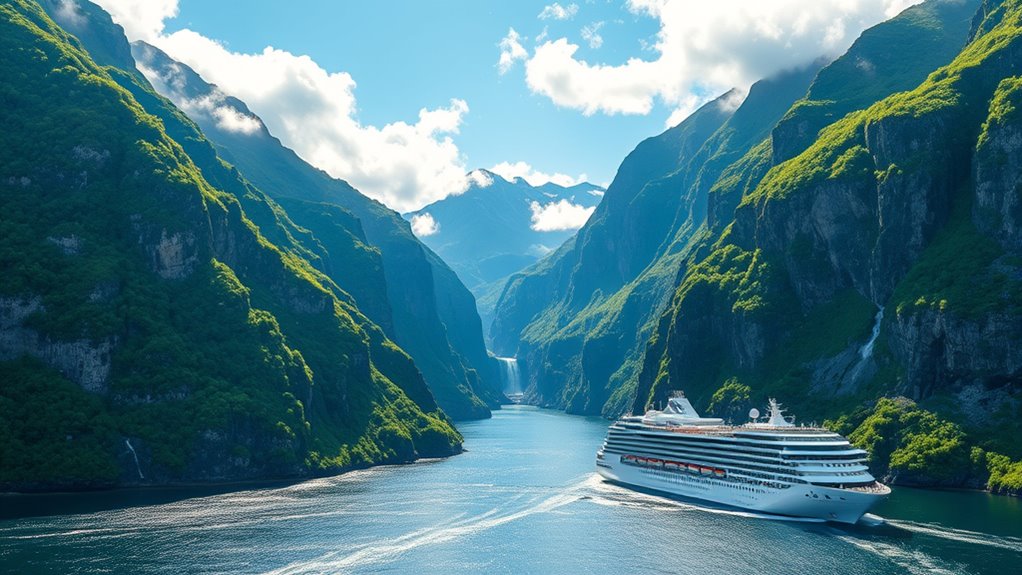 spectacular fjord landscapes and waterfalls