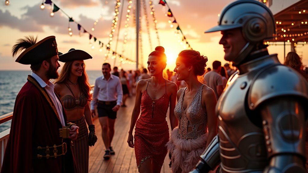 themed costumes enhance cruise fun