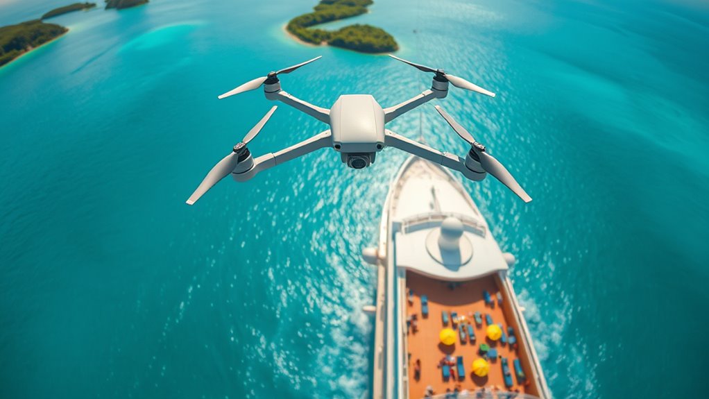 top cruise drone photography