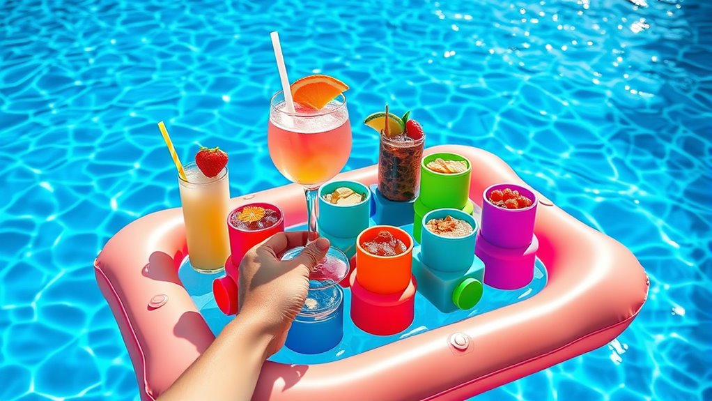 top pool float drink holders