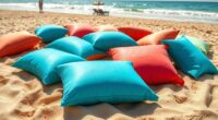 top water resistant beach pillows