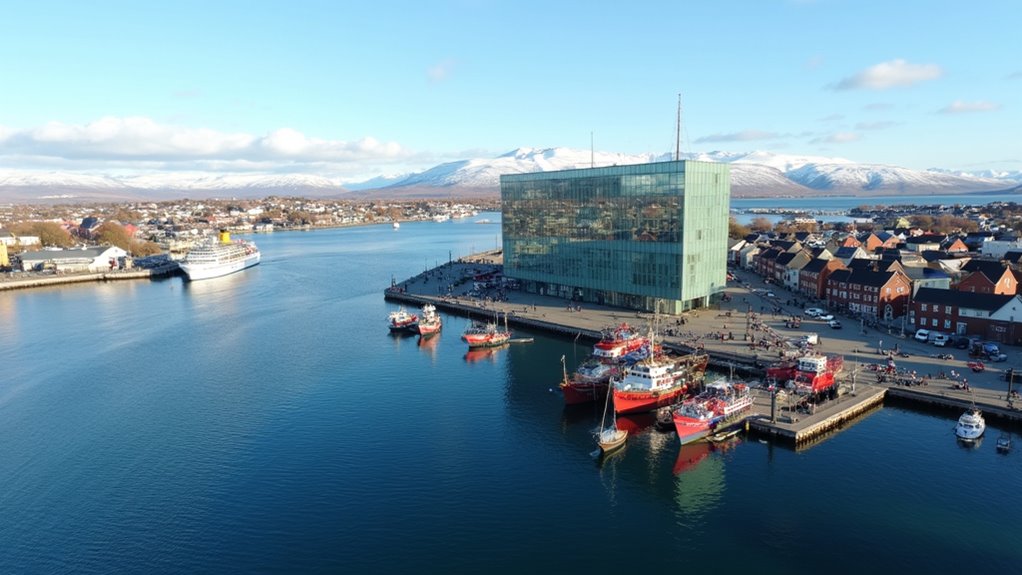 viking ruins and multimedia exhibits